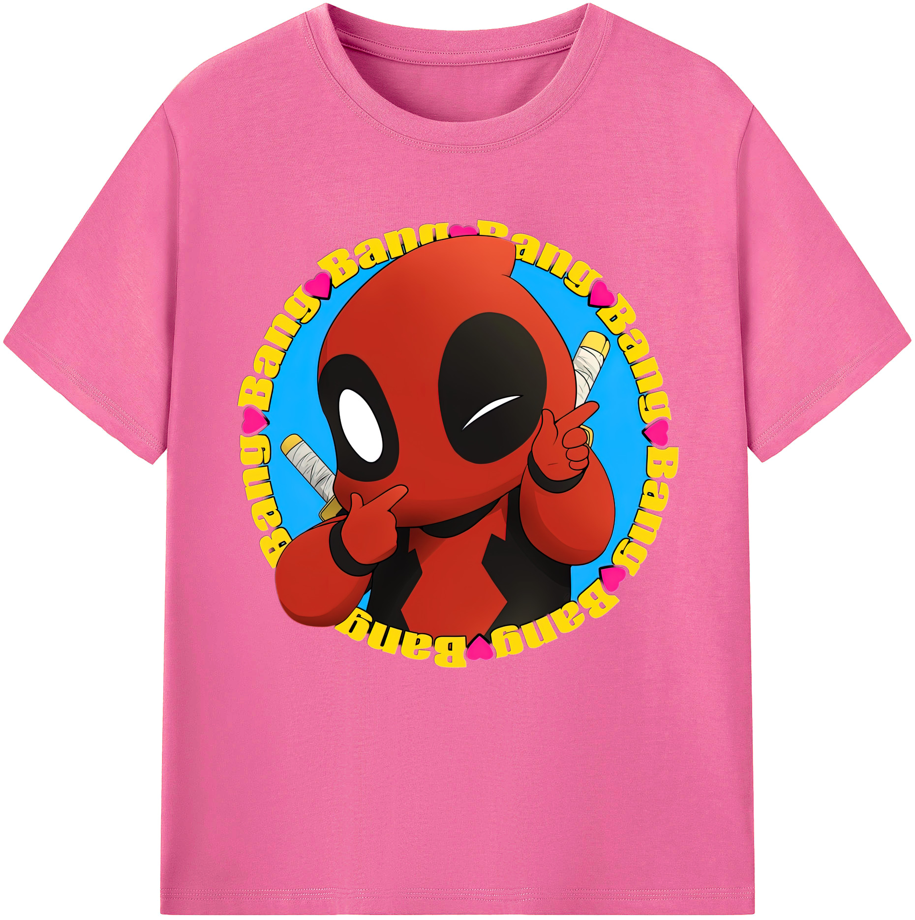 （画像用） Deadpool デッドプール レディースカジュアルプリントTシャツ（綿100％）